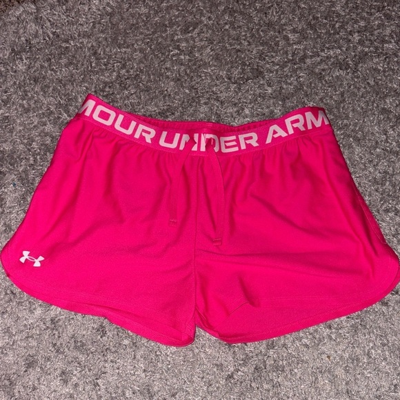 Under Armour Other - Under Armour Size YXL Bright Pink Athletic Shorts, Will Fit Women’s Small